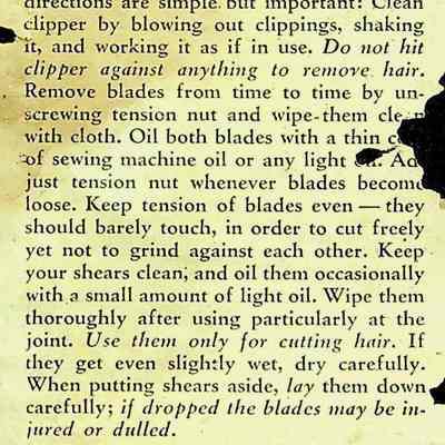 Hair Clipper Instructions