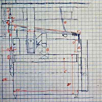 Elevation drawing for feed stone