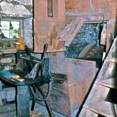 Bin, elevator, miter cutter "A"