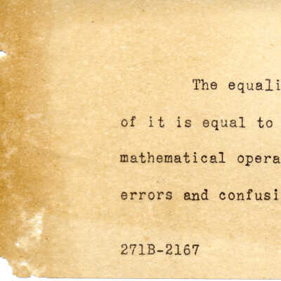 O. E. Collins Examination: Slip mentioned on page 1 of answer sheet.