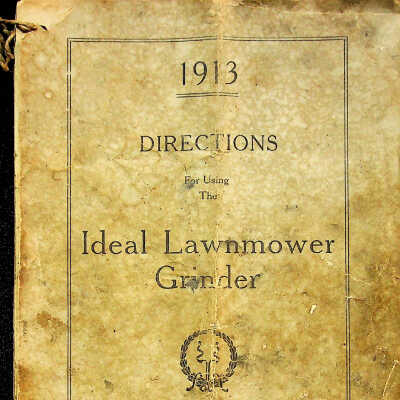 Lawnmower Grinder Directions 1913