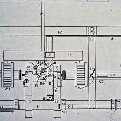 Drawing of hurst frame gearing