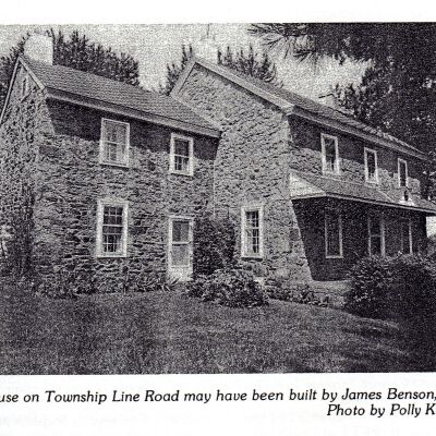 James Benson (III) Home on Township Line Road, Uwchlan Twp., PA. Less than one mile from the Lightfoot Mill.