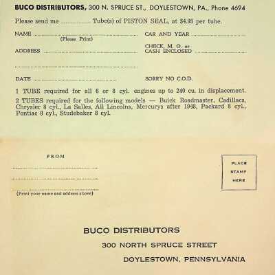 Buco Distribution Order Form