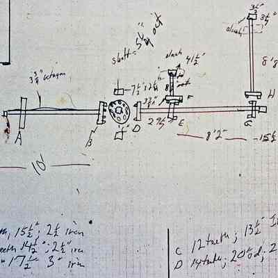 Hand drawing of third floor counter shafts