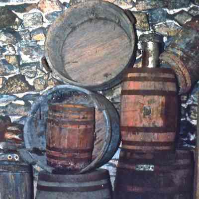 Barrels and Tubs in Wheel Pit