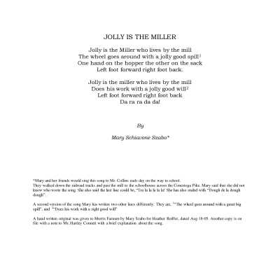 Jolly Is The Miller