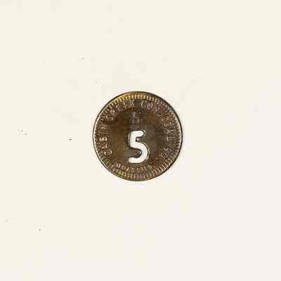 Cabin Creek Consolidated Coal scrip, 5 cents
