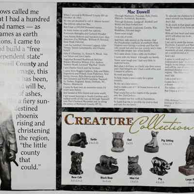 Coal Camp Creations trifold brochure, date unknown