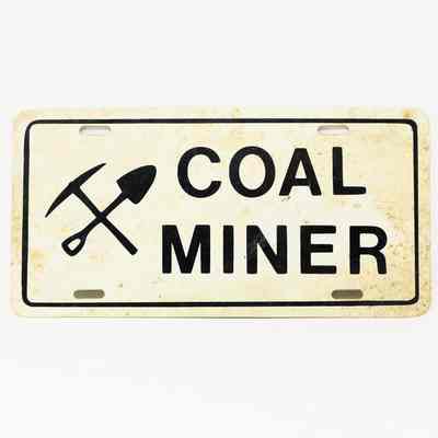 Coal Miner License Plate