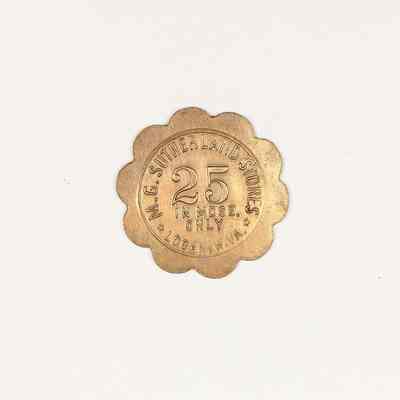 M.G. Sutherland Stores Coal Scrip, 25 cents