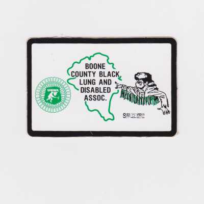 Boone County Black Lung and Disabled Association sticker