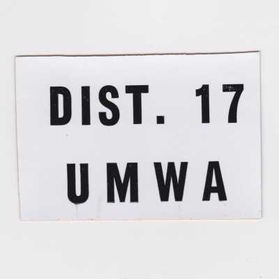 UMWA District 17 sticker