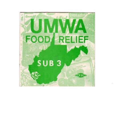 UMWA Food Relief sticker