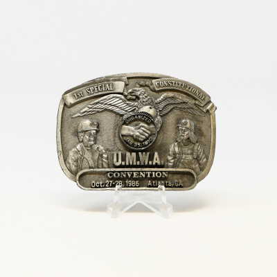 UMWA 1st Special Constitutional Convention Belt Buckle