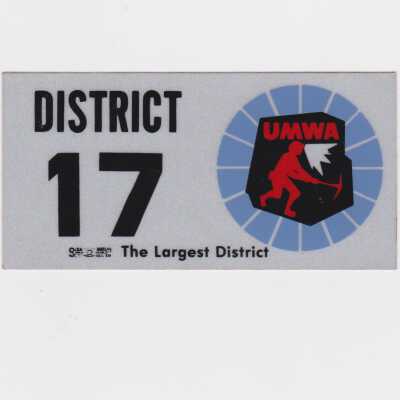 UMWA District 17 sticker