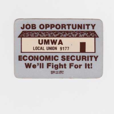 UMWA Local 9177 sticker