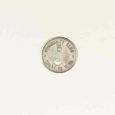 Sharples Community Club Scrip, 5 Cent