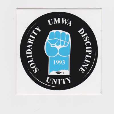 UMWA Solidarity Discipline Unity sticker