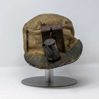 Canvas Miner's Cap with Oil Headlamp