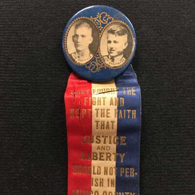 Memorial/Mourning Badge: Sid Hatfield and Ed Chambers