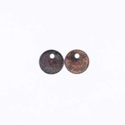 Youngstown Mines Company Scrip, 1 cent (two pieces)