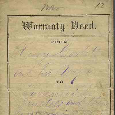 Henry Corlett Deed, 1876