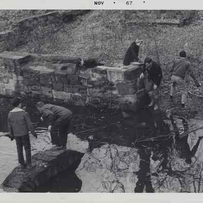 Boys at Lower Lake Mill Ruins, 1967