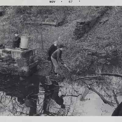 Boys at Lower Lake Mill Ruins, 1967