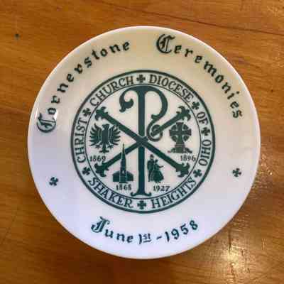 Cornerstone Ceremonies Commemorative Saucer