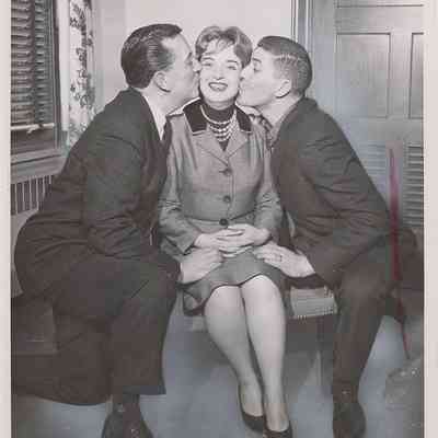 Robert Eirons, Beverly Stephens, and Mickey Joseph in "Say, Darling", 1961