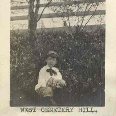 Wallace Litzel at the Warrensville West Cemetery hill.