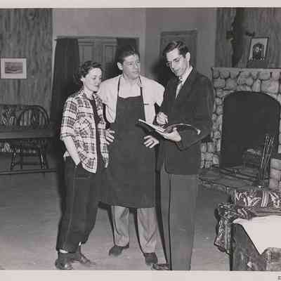 Bruce Herzburn, Unidenfied Woman, and Unidenfied Man from "Mr. Barry's Etchings", 1951