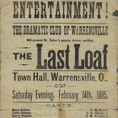 "The Last Loaf" Playbill, 1885 (Scrapbook Excerpt)