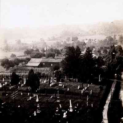 Baus caption: View looking north