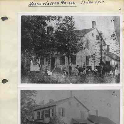 Photographs of Moses Warren House (Scrapbook Excerpt)