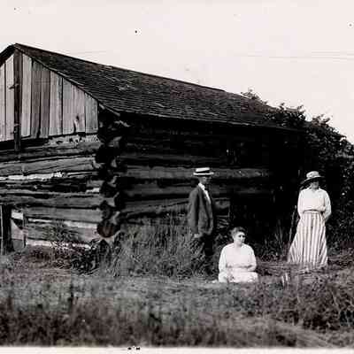 Log Cabin on Harvard Road, 1912