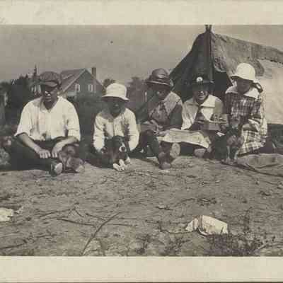 Camping on the Site of the Shaker Theater, c.1910s
