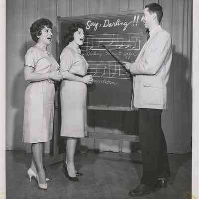 Robert Eirons, Beverly Stephens, and Mickey Joseph in "Say, Darling", 1961