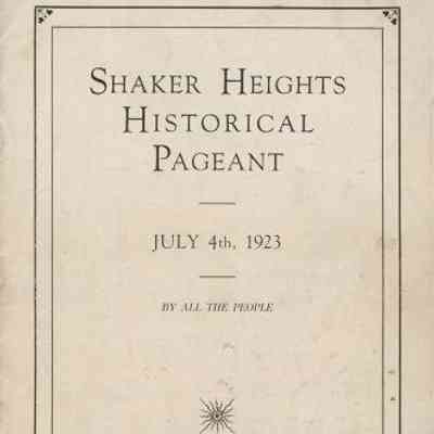 Shaker Heights Historical Pageant, 1923