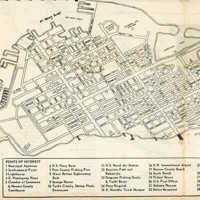U.S. Highway 1 Map: © Key West Art & Historical Society