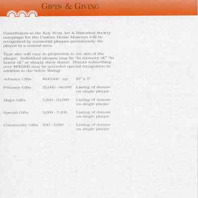 Gifts & Giving: © Key West Art & Historical Society