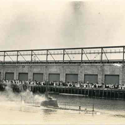 Submarine in the Panama Canal