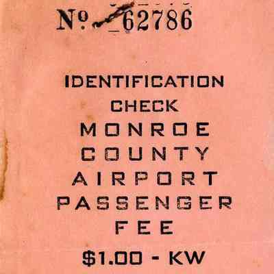 Identification Check Ticket from Monroe County Airport