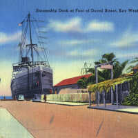 Steamship Dock at Foot of Duval Street, Key West, Florida