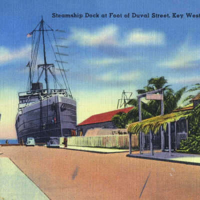 Steamship Dock at Foot of Duval Street, Key West, Florida