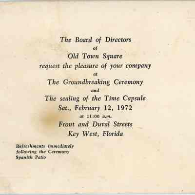 Key West 150th Anniversary Time Capsule Contents