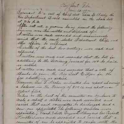 Key West Fire Department Board Minute Book: © Key West Art & Historical Society