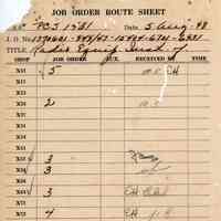 Job Order Route Sheet