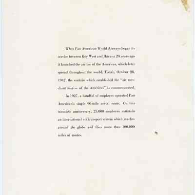 Pan Am 20th Anniversary Program Cover: © Key West Art & Historical Society